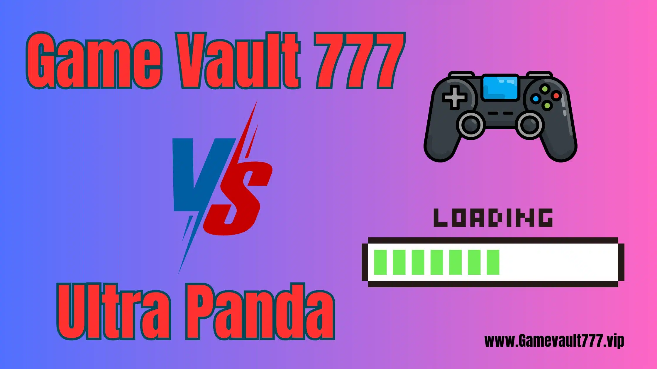 Side-by-side comparison of Game Vault 777 and Ultra Panda on mobile screens, highlighting features, install steps, stability metrics, and support options.