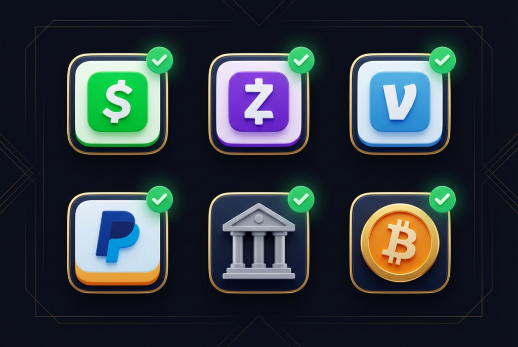 Game Vault 777 accepted payment methods — CashApp Zelle Venmo bank transfer crypto